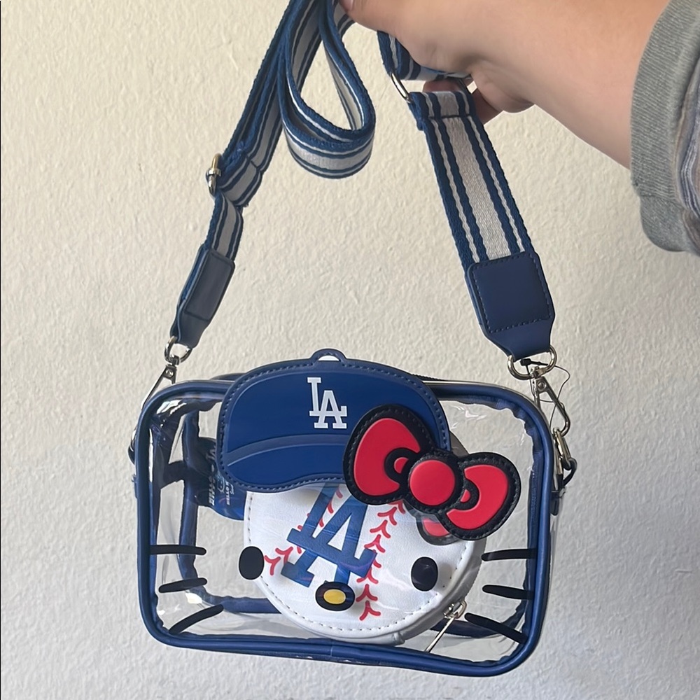 Hello Kitty LA Dodgers Clear Crossbody Bag